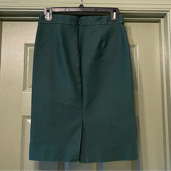 J. Crew - No. 2 Hunter Green Pencil Skirt - Picture 2 of 6